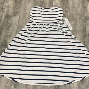 Lumiere Striped Dress - Navy and White